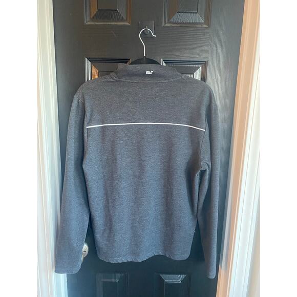 Vineyard Vines Men's Charcoal Quarter-Zip Pullover Sweater-Size S - Picture 2 of 8